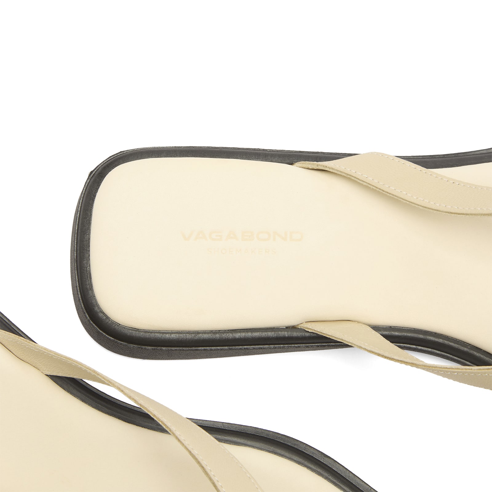 Women's Izzy Leather Flip Flops in Off White
