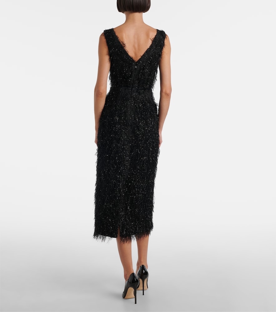Lurex fil coupé midi dress