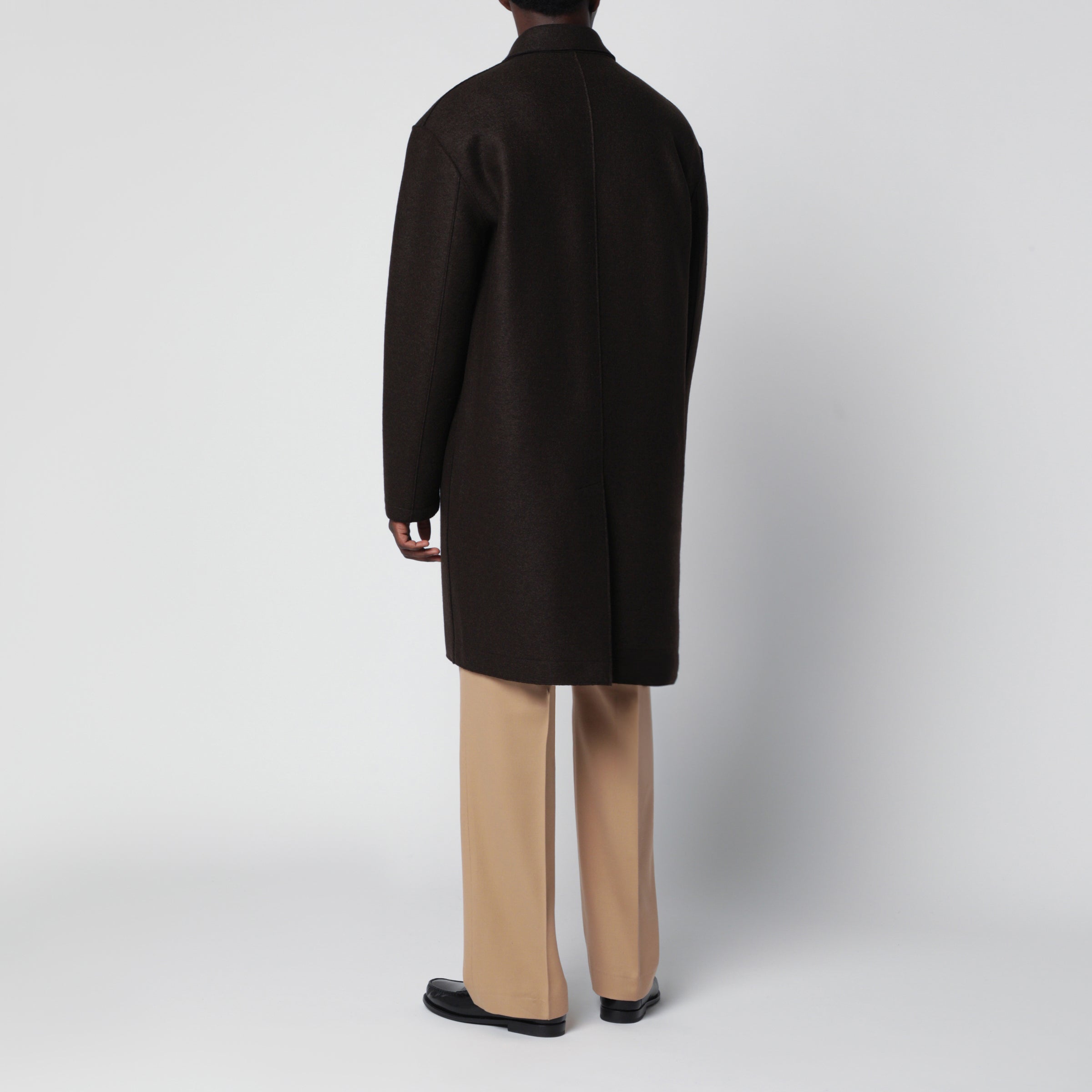 Dark brown wool coat
