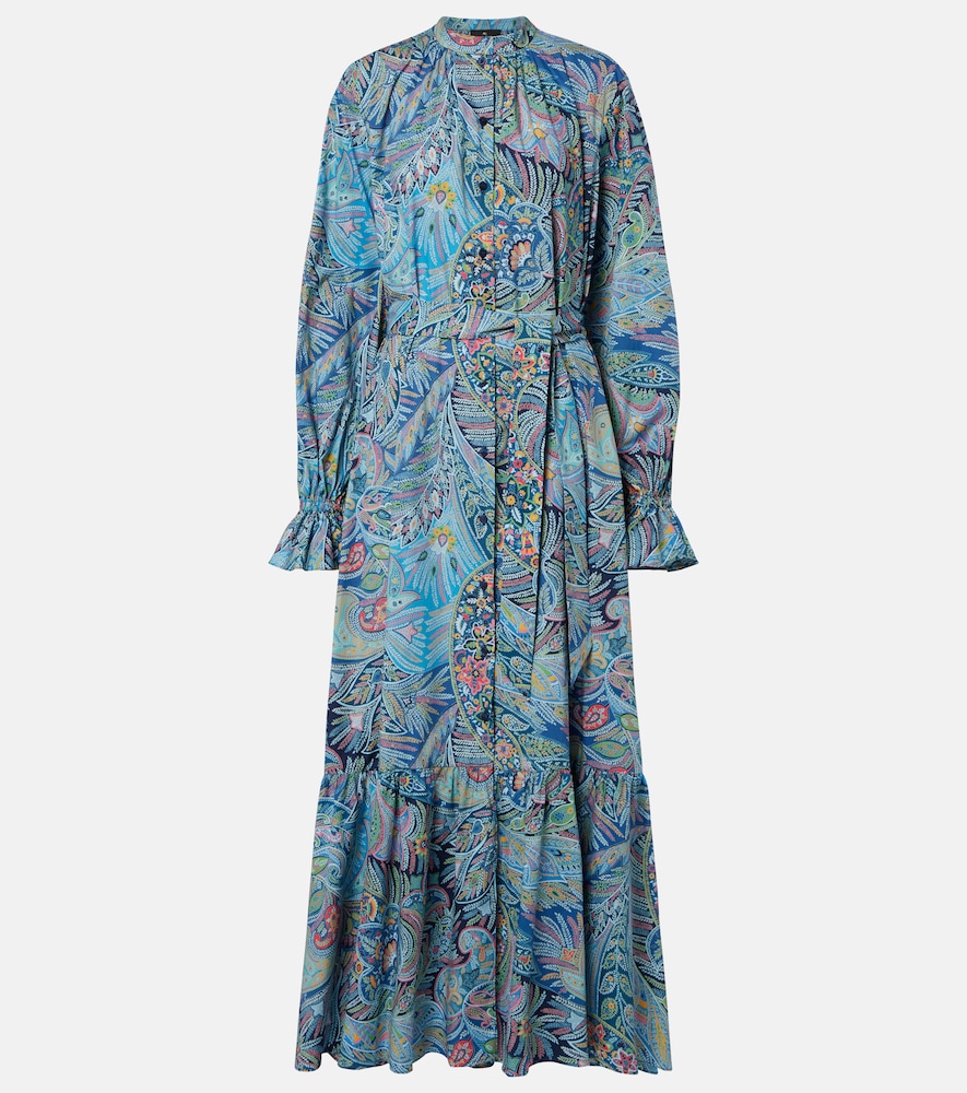Paisley cotton-blend maxi dress