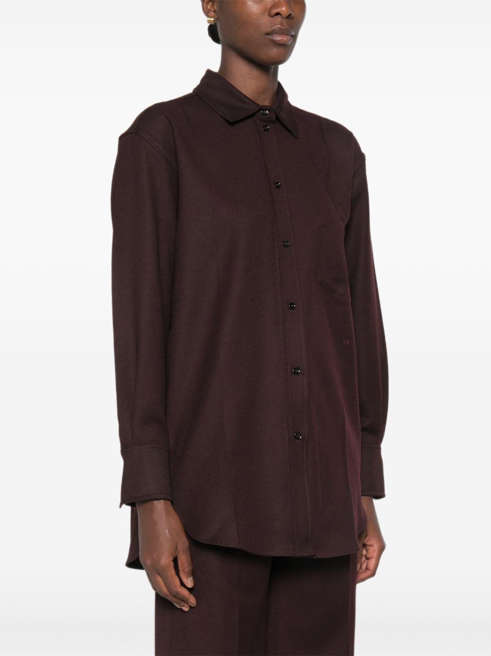 Virgin Wool Shirt — Burgundy