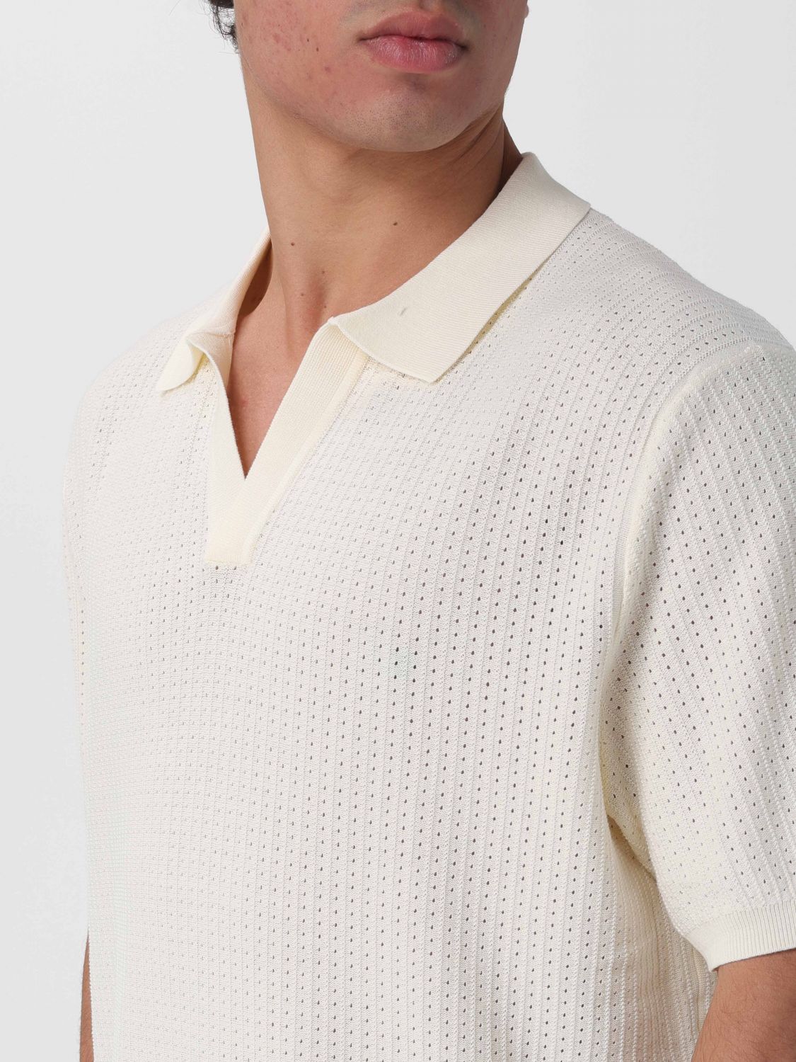 Polo Shirt Men color Cream