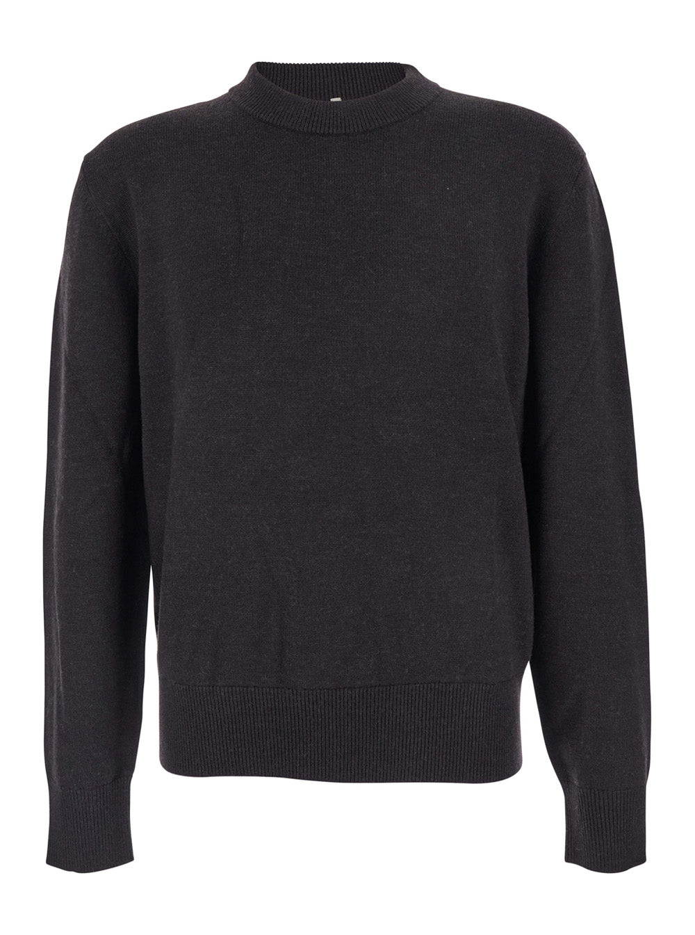 Wool Crew Neck Sweater — Brown