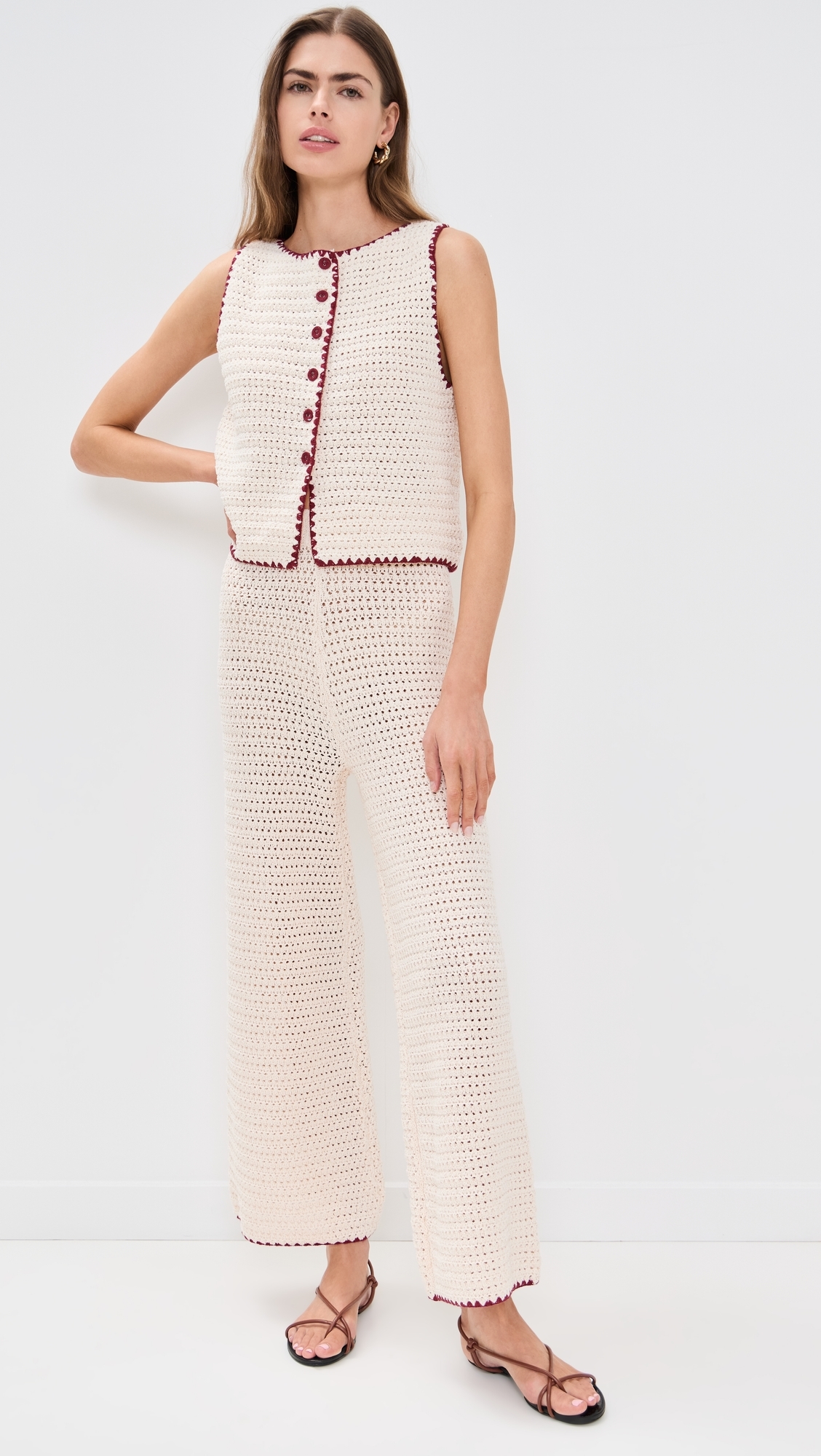 Stella Crochet Pants Cream