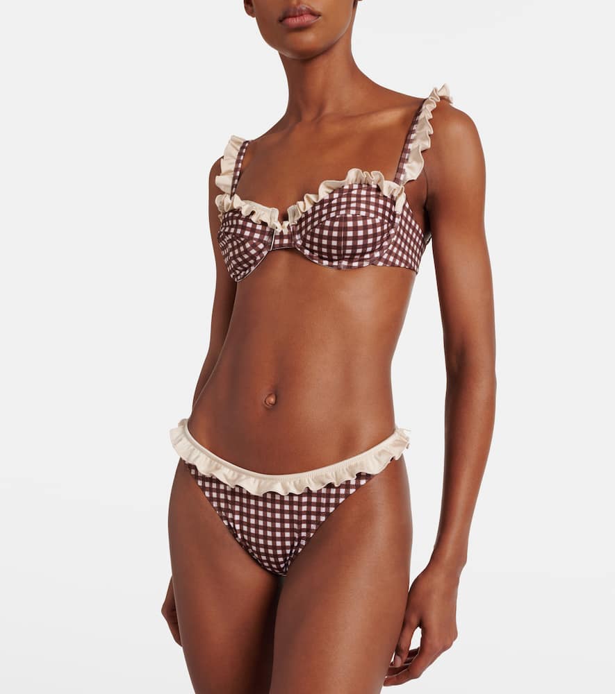 Angela gingham bikini top
