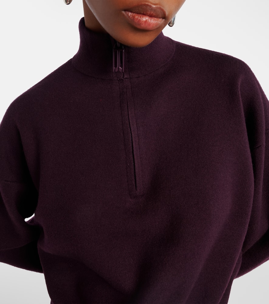 Wool-blend half-zip sweater
