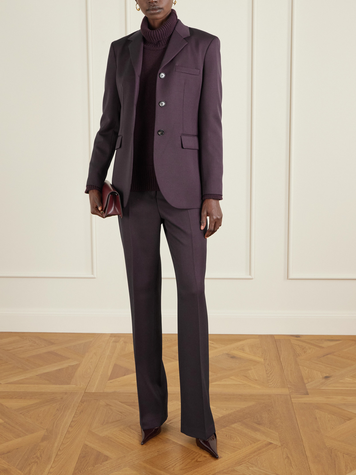Fini Wool Blazer - Purple
