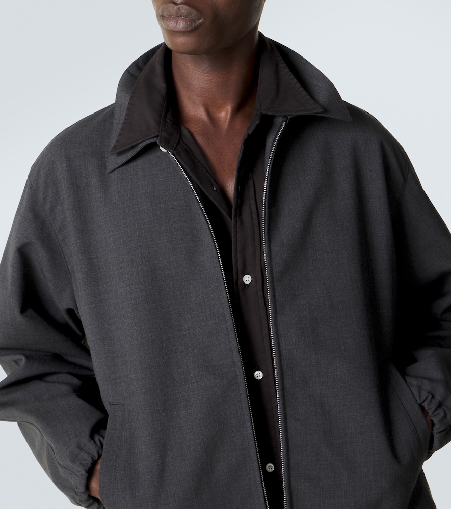 Wool blouson jacket