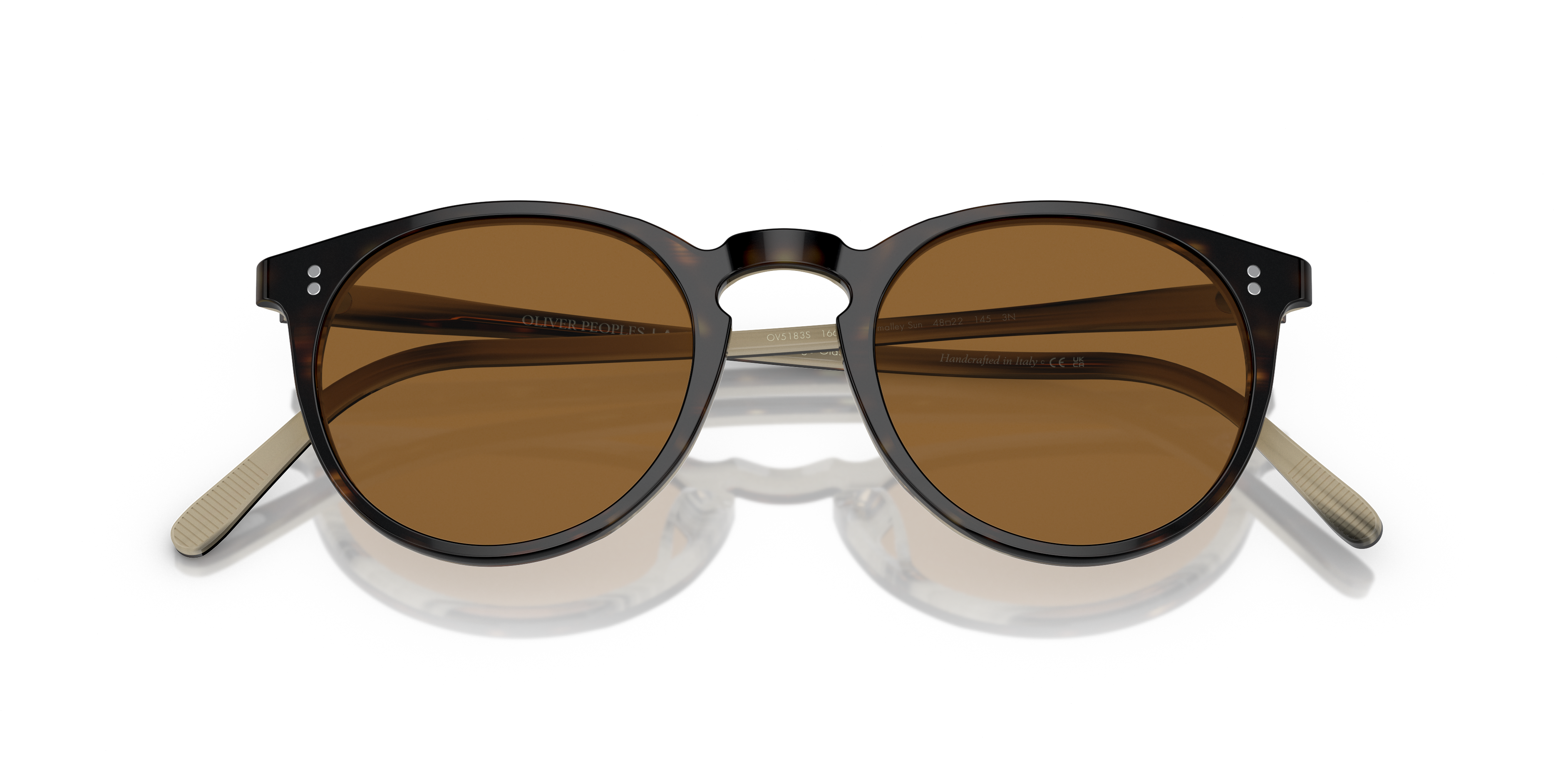 Oliver Peoples Uniseks Oliver Peoples OV5183S O'MALLEY SUN 166653 Zonnebrillen Acetaat Schildpad Bruin Pantos Normaa