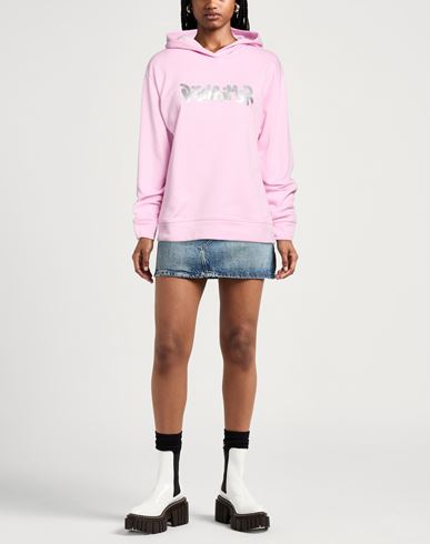 Woman Sweatshirt Pink Size L Cotton
