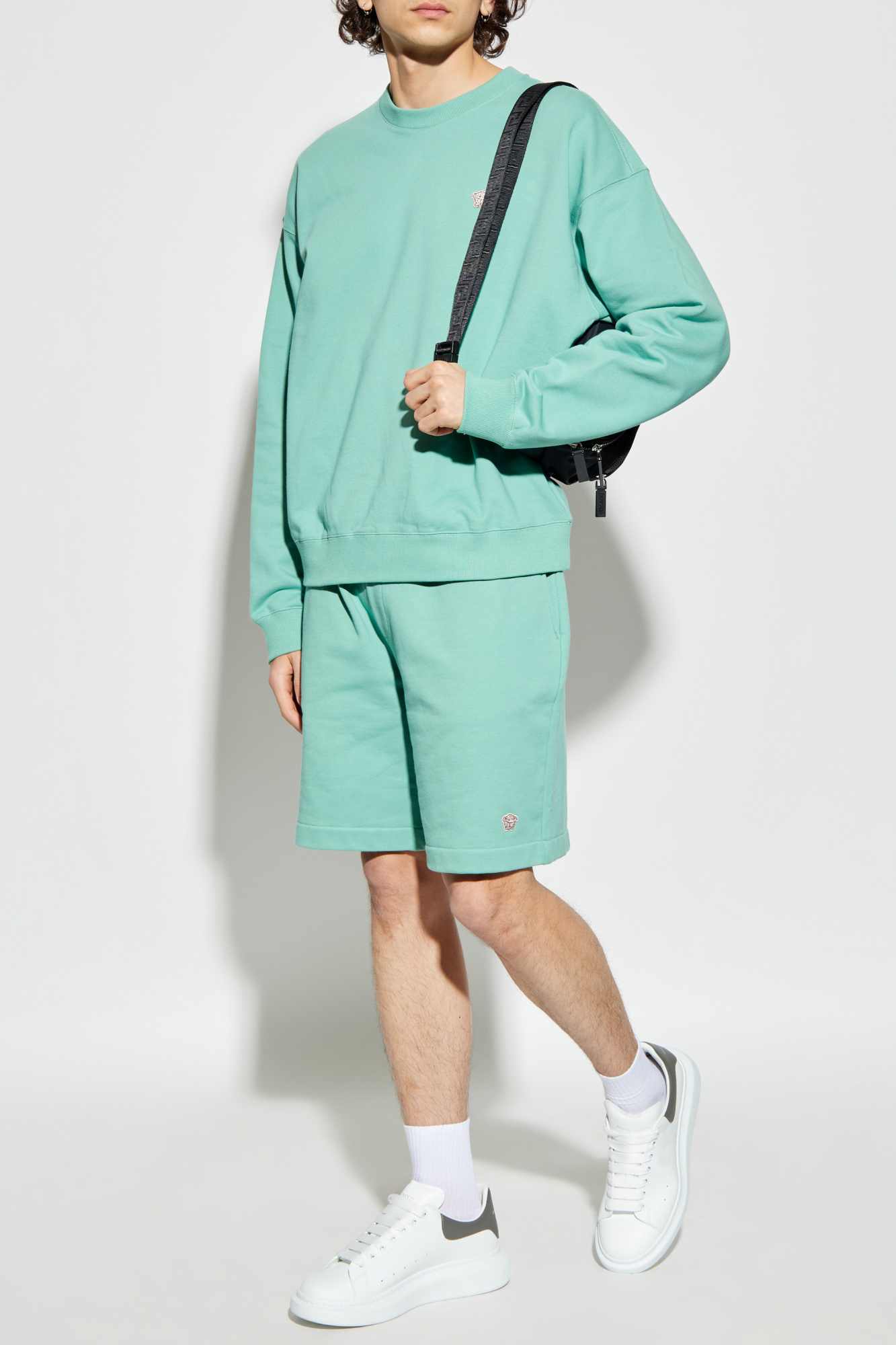Versace Shorts With Patch, Men's, Green