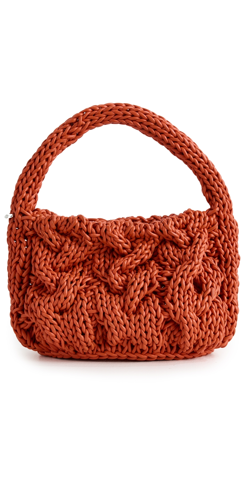 JW Anderson Small Cable Knit Bag Orange One Size