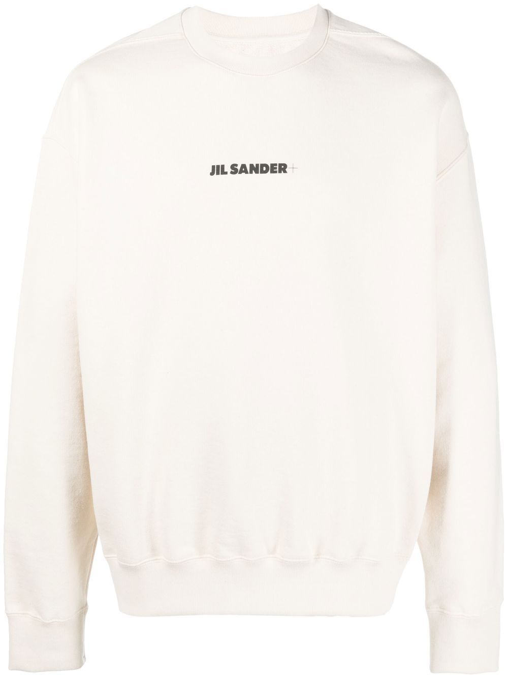 Logo-print crew neck sweatshirt - Neutrals