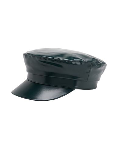 Baseball Cap Man Hat Dark green Size L Polyurethane, Cotton, Elastane