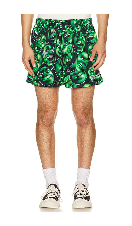 Market x Shrek All Over Print Mesh Shorts in Black,Green. XL/1X. Also in