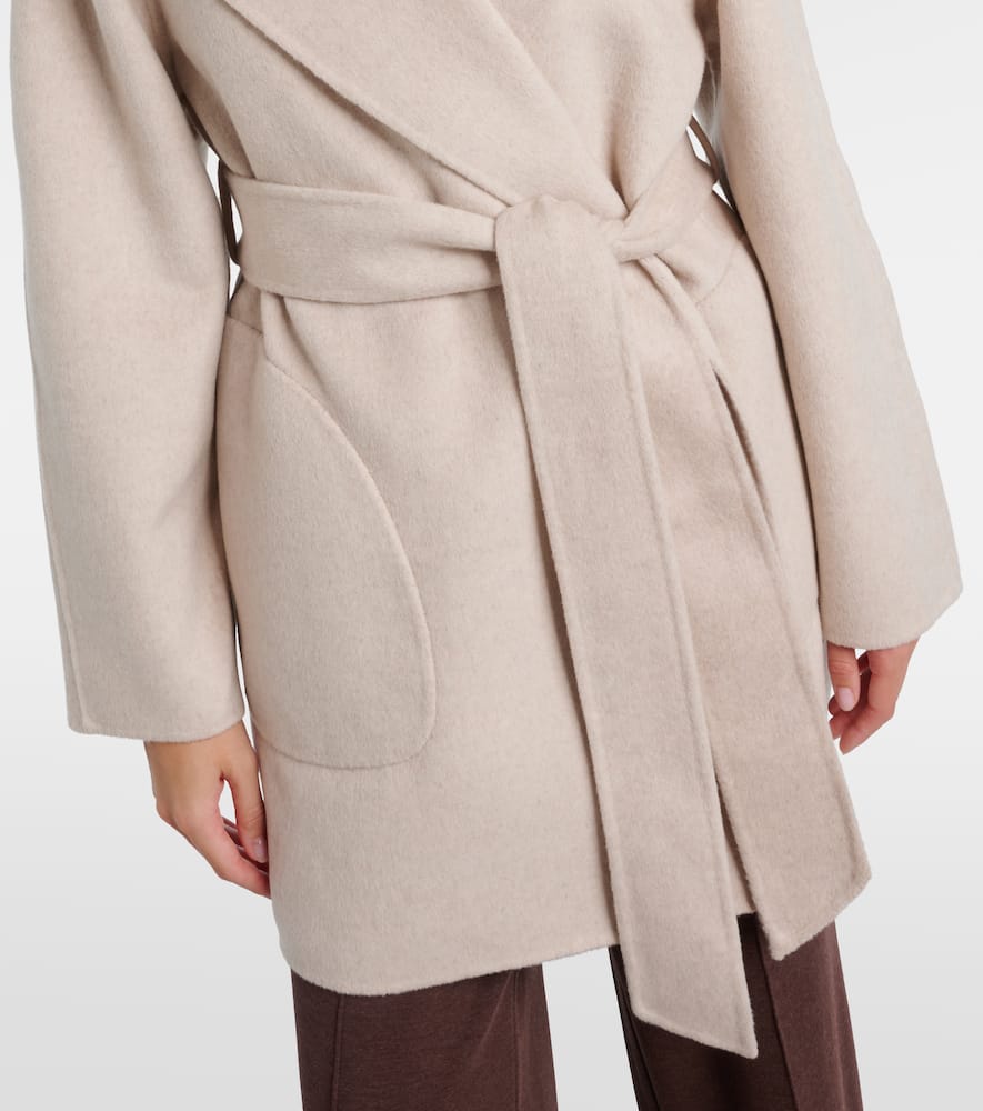 Edgemere wool-blend wrap jacket