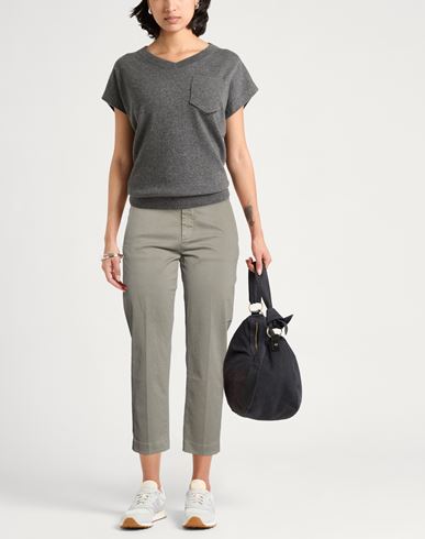 Woman Pants Grey Size 25 Cotton, Elastane