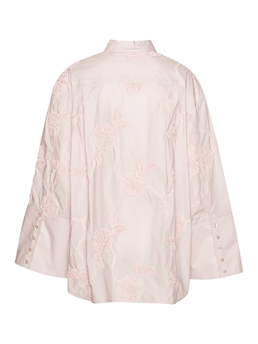 Oversized Shirt With Floral Details