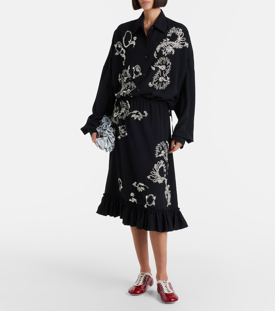 Oversized embellished shirt