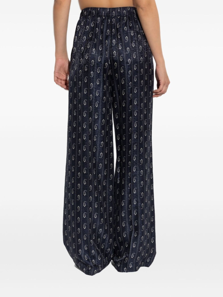 Jacquard Silk Trousers