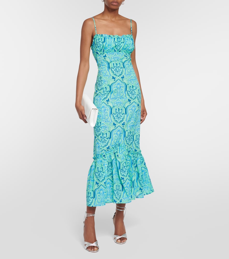 Rixo Sorcha printed cotton midi dress