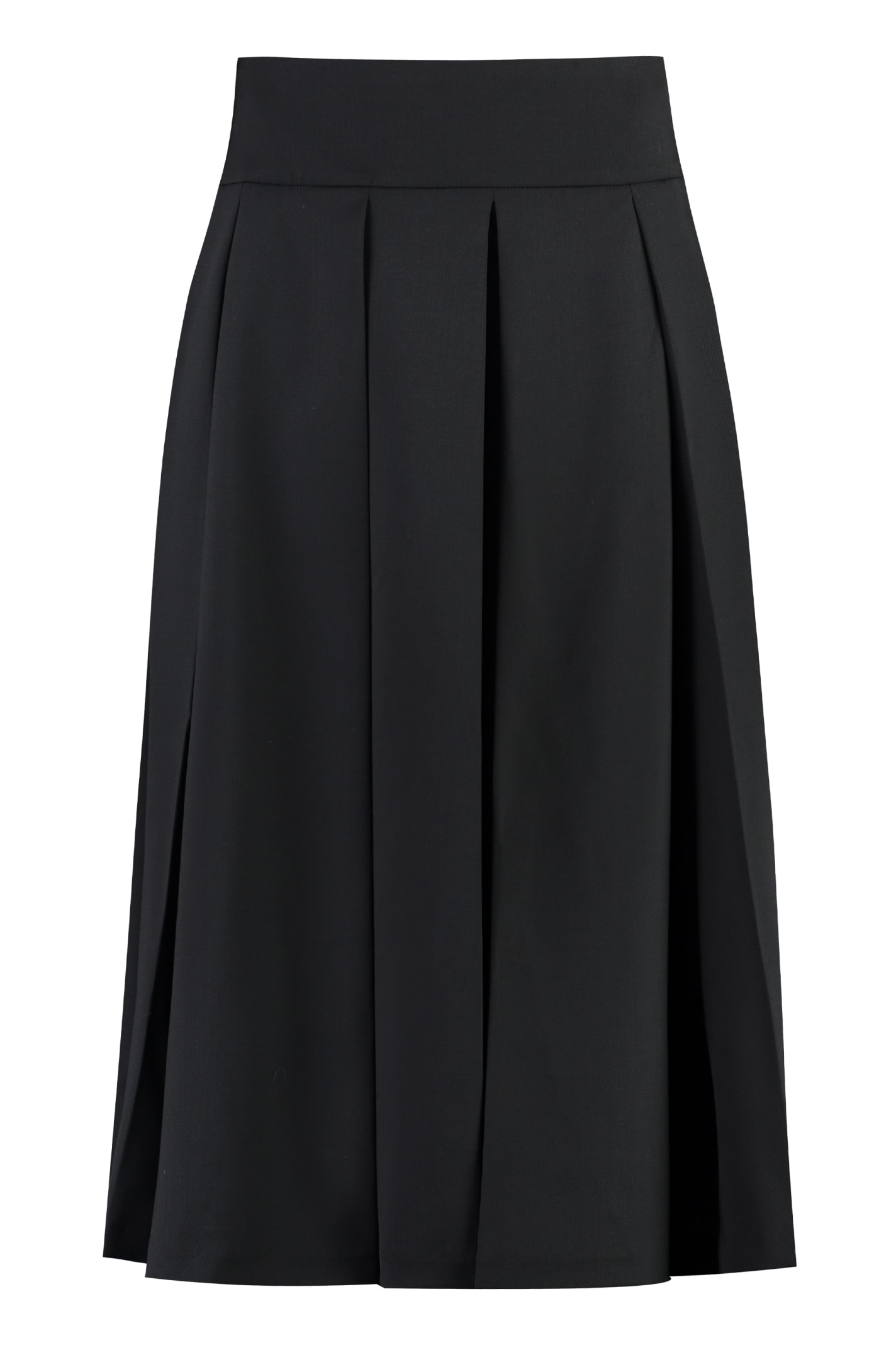 A-line midi skirt - Black