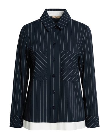 Woman Shirt Midnight blue Size 6 Viscose, Polyamide, Elastane, Cotton