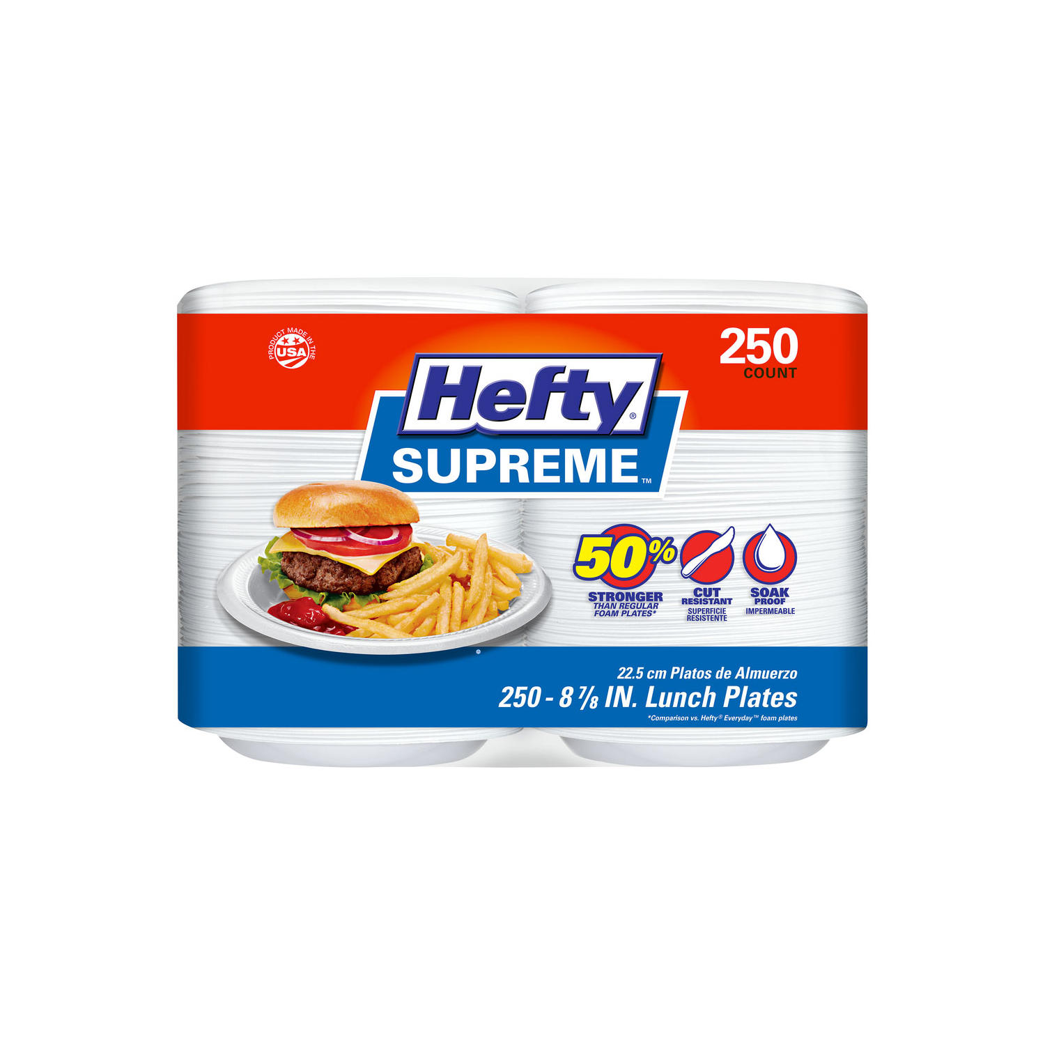 Supreme Foam Disposable Lunch Plates