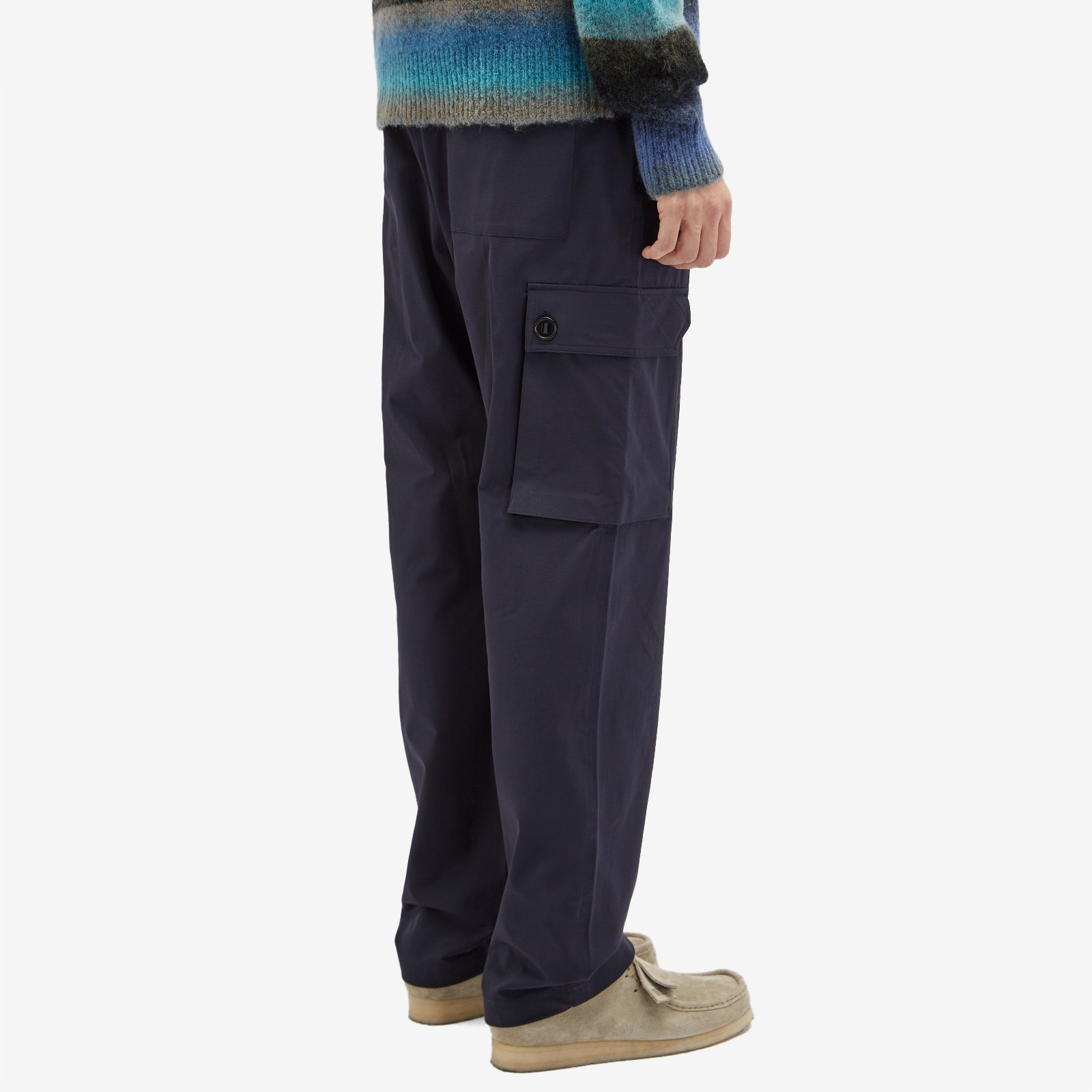 Men's Elastic Waist Cargo Pants in Navy