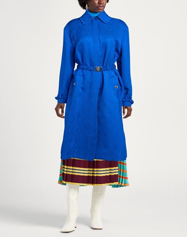 Woman Overcoat & Trench Coat Bright blue Size 10 Viscose