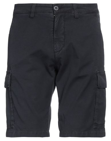 Man Shorts & Bermuda Shorts Navy Size 32 Cotton, Elastane