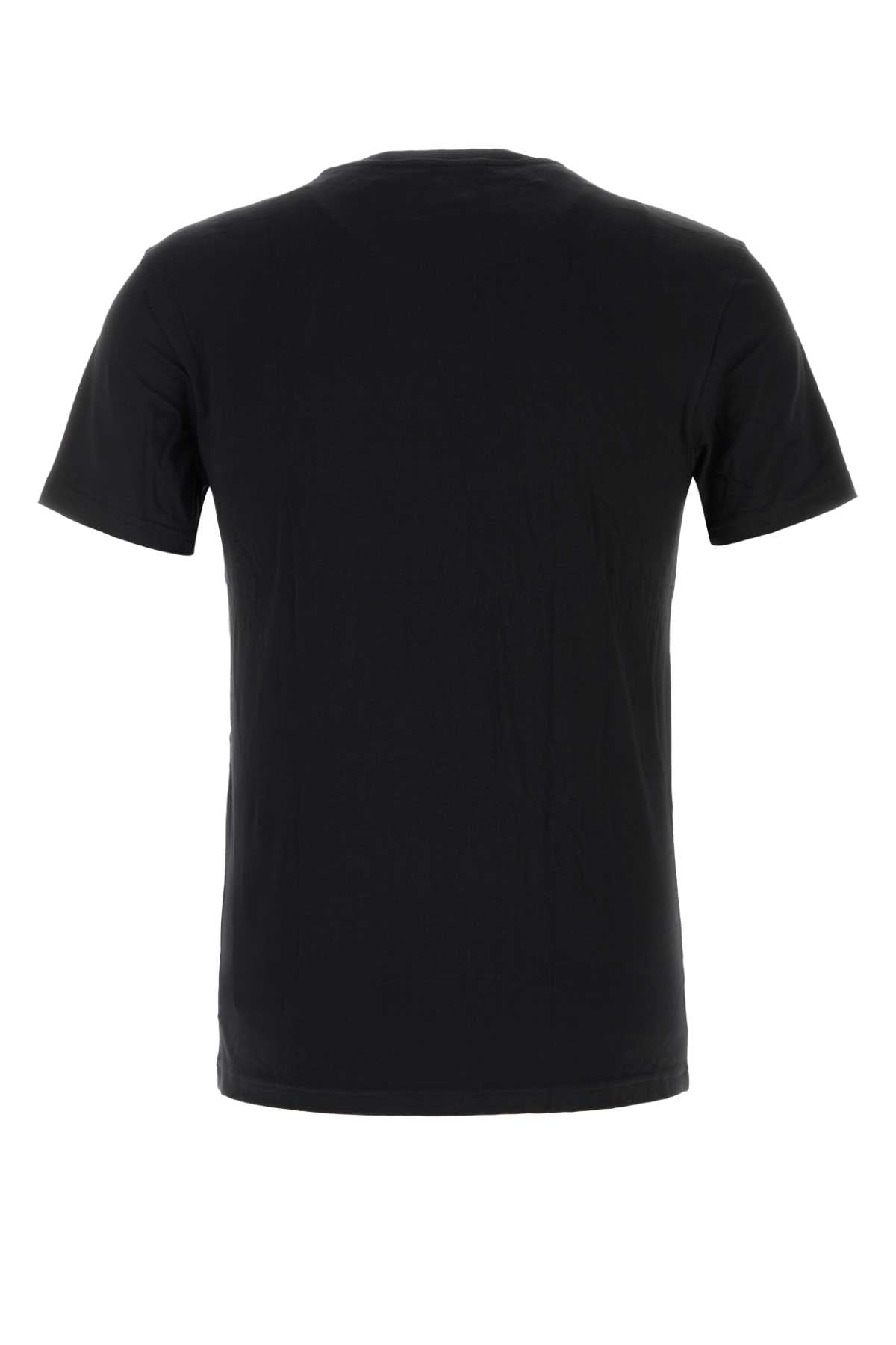 Emporio Armani Black Stretch Cotton T Shirt
