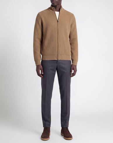 Man Cardigan Camel Size S Wool, Cashmere