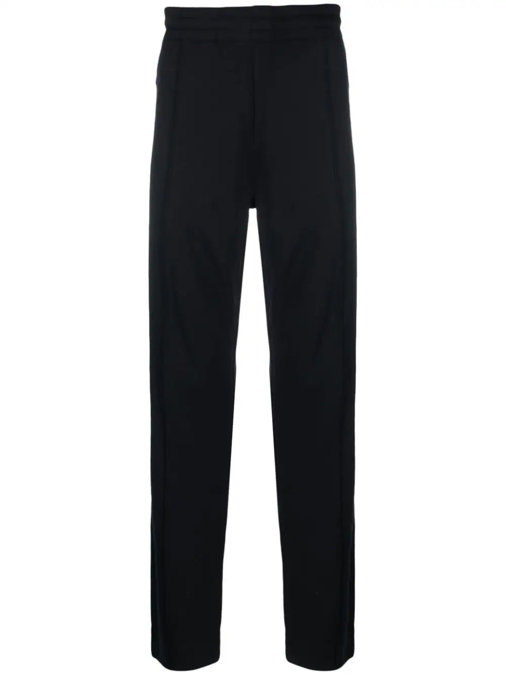 Straight-Leg Slip-On Track Trousers — Black