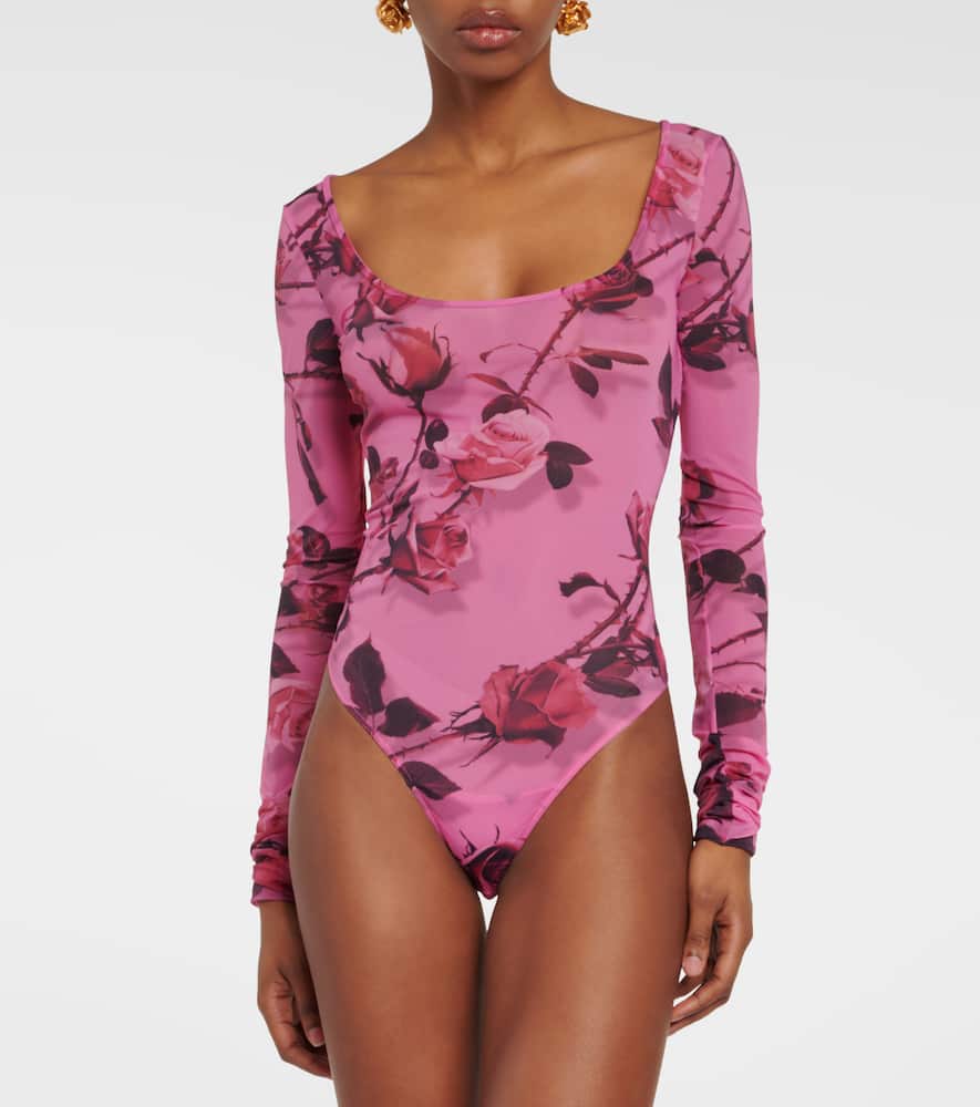Floral printed bodysuit