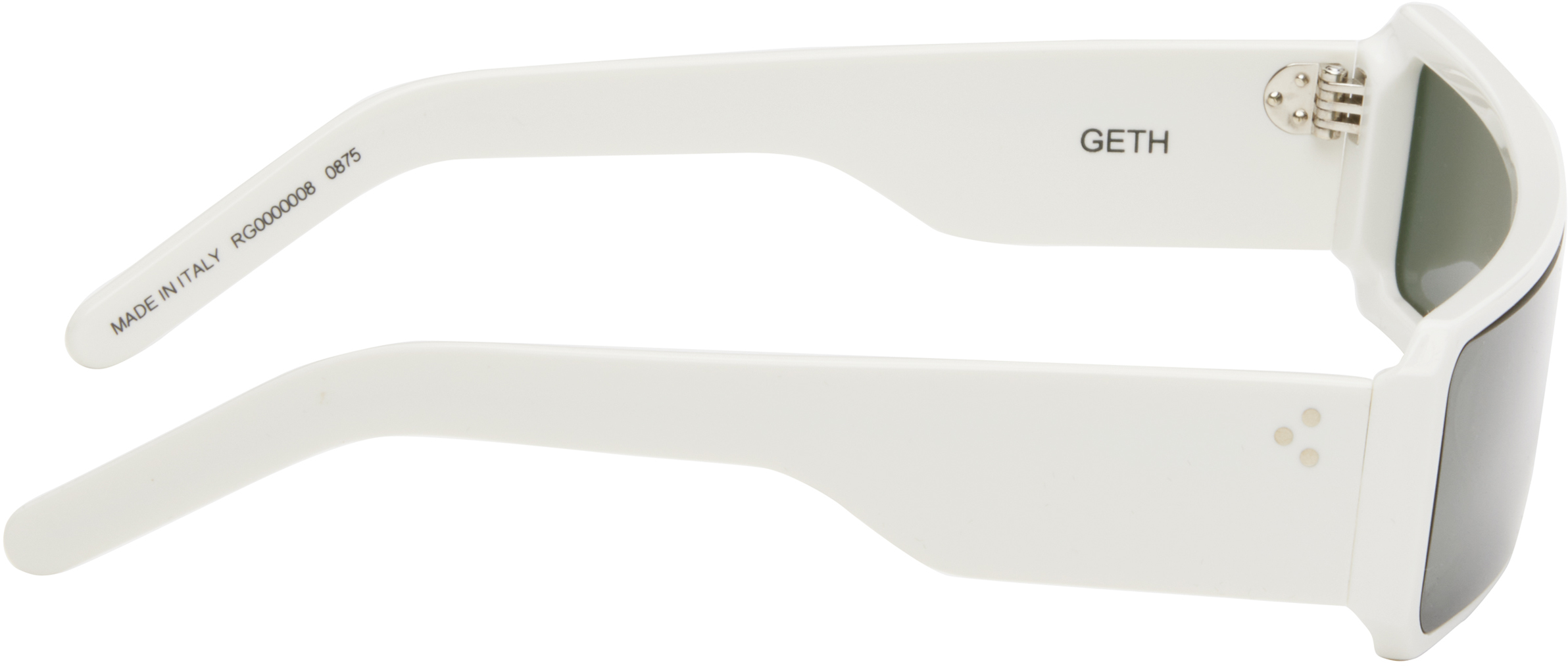 Rick Owens White Gethsemane Geth Sunglasses