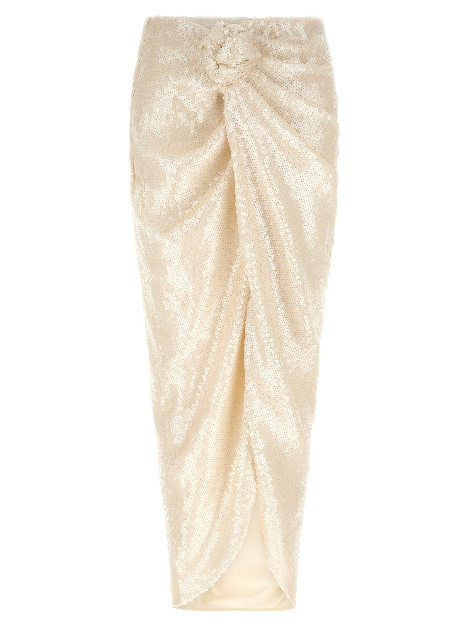 Sequin-Embroidered Skirt — Ivory