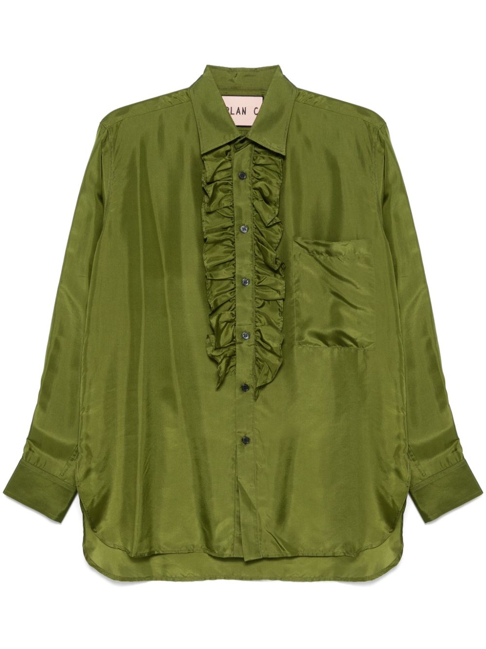 Ruffle-detailed shirt - Green