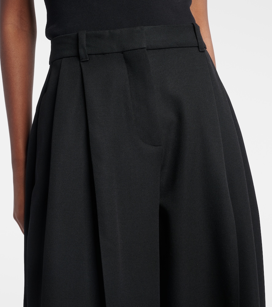 Man's virgin wool wide-leg pants