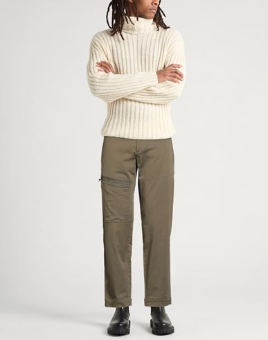 Man Pants Military green Size 34 Cotton, Elastane