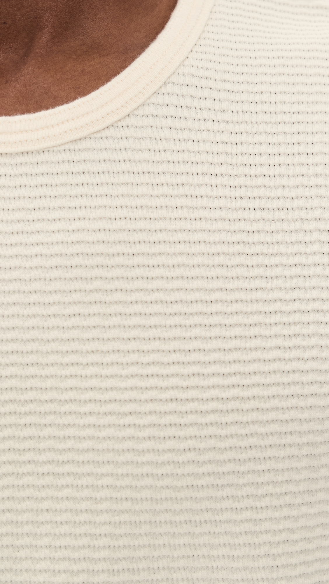 Jacquard Stripe Tee Cream