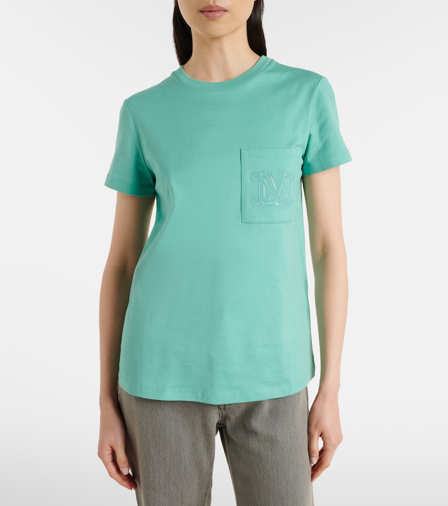 Papaia embroidered cotton jersey T-shirt
