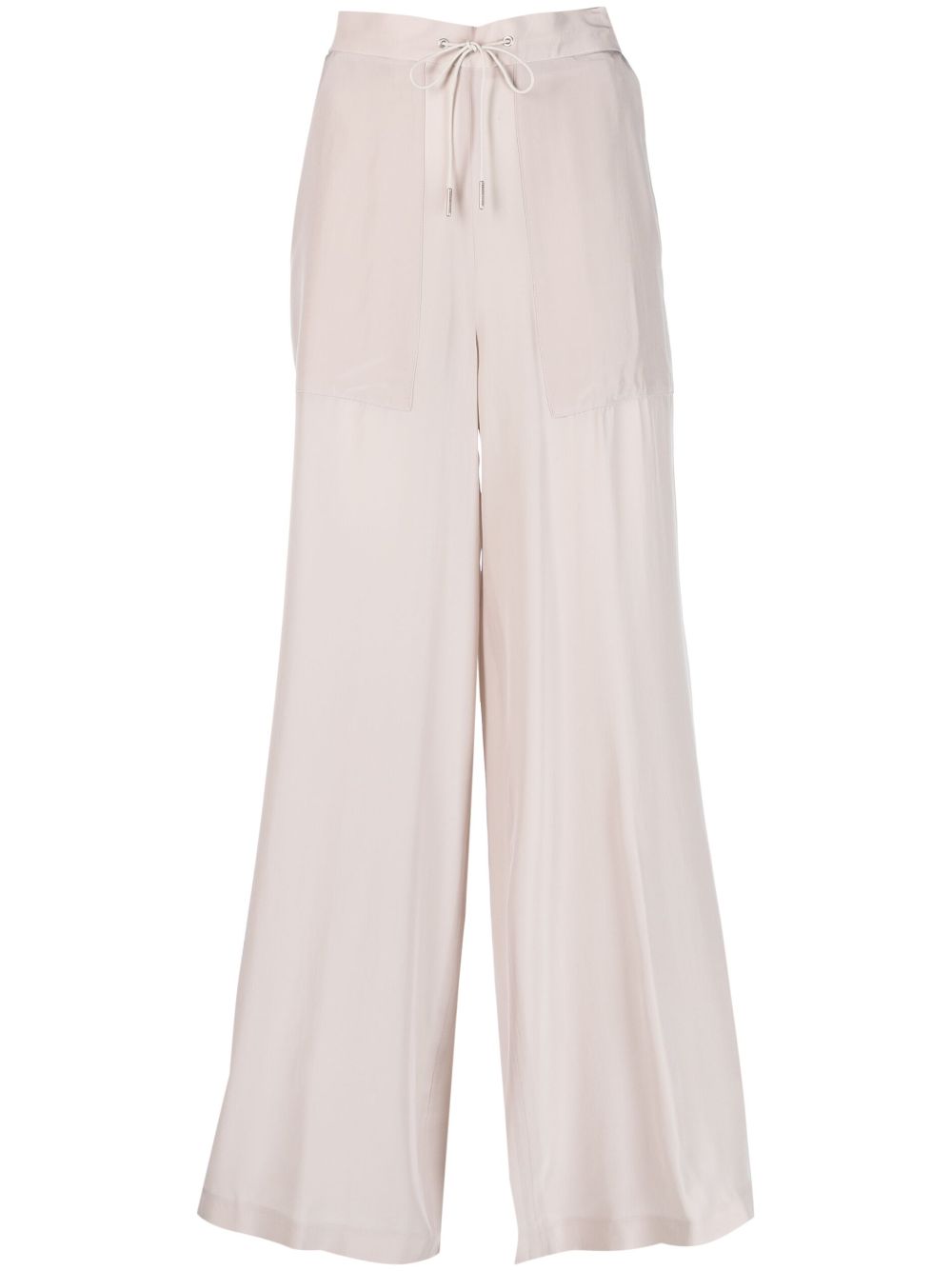 Drawstring straight trousers - Green