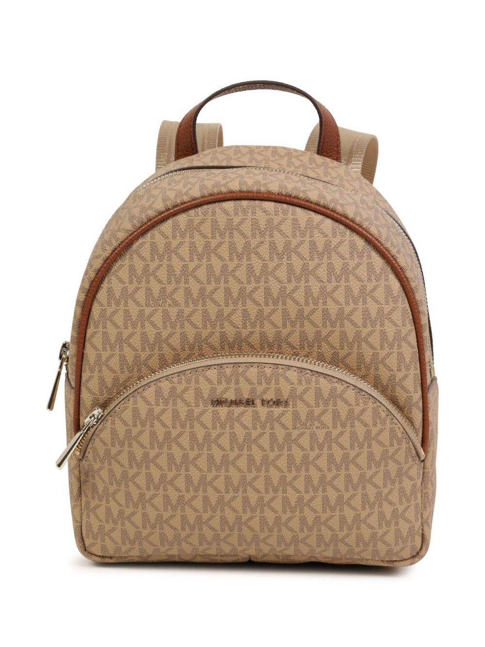 Monogram-pattern backpack - Neutrals