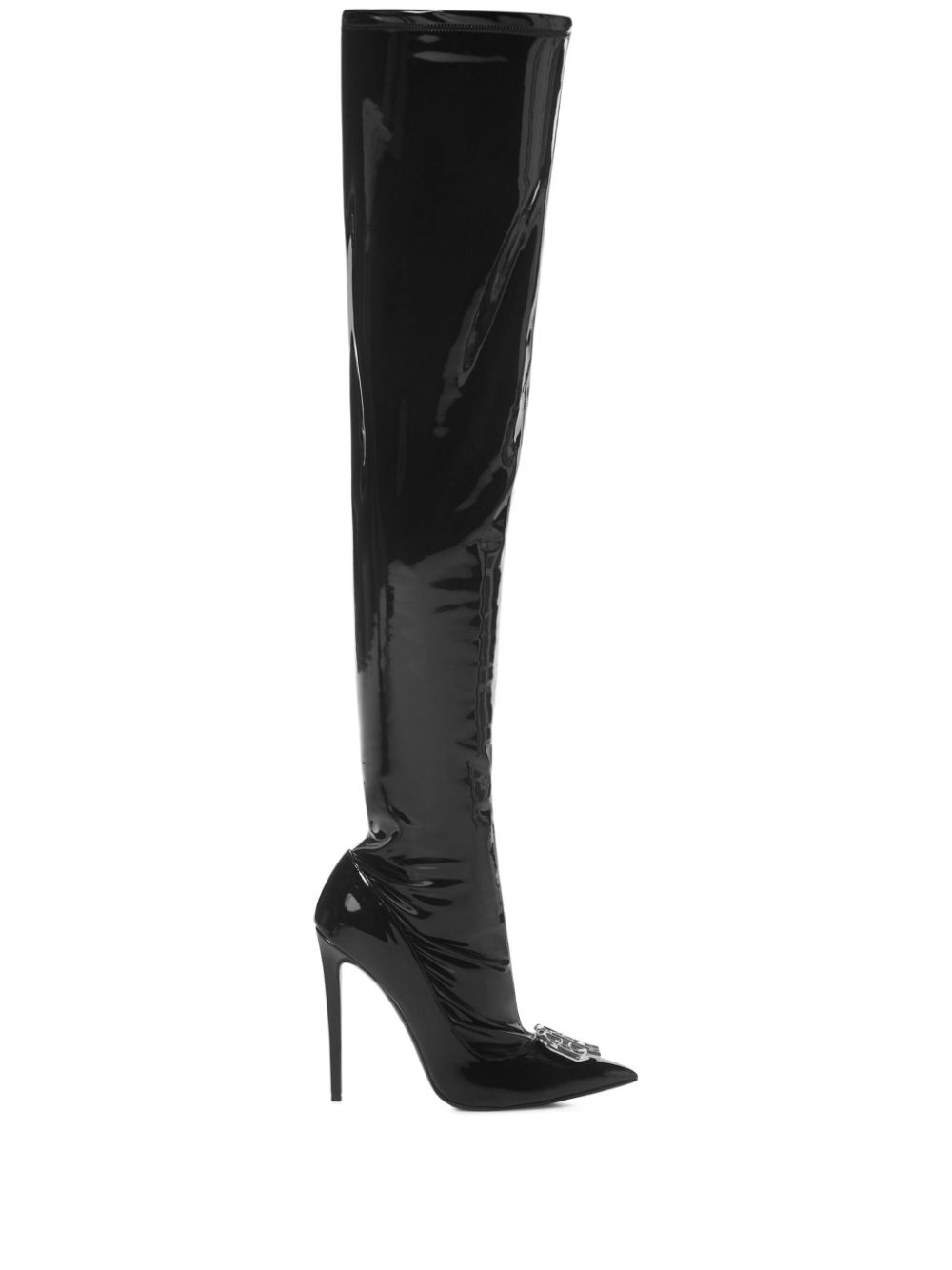 Plein latex boots - Black