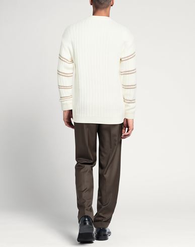 Man Sweater Ivory Size L Acrylic, Wool