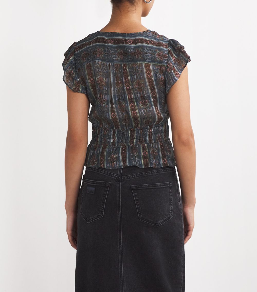 Silk-Blend Pancetta Blouse