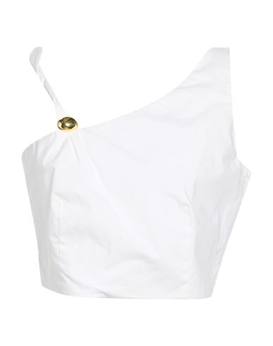 Woman Top Off white Size 2 Cotton, Elastane