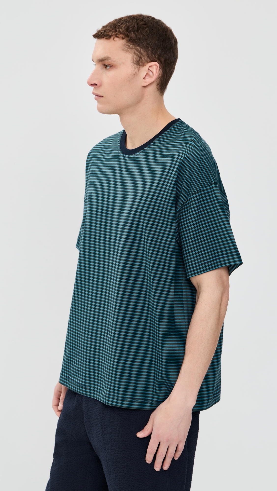 Boxy Paradise Striped Tee Nevermind