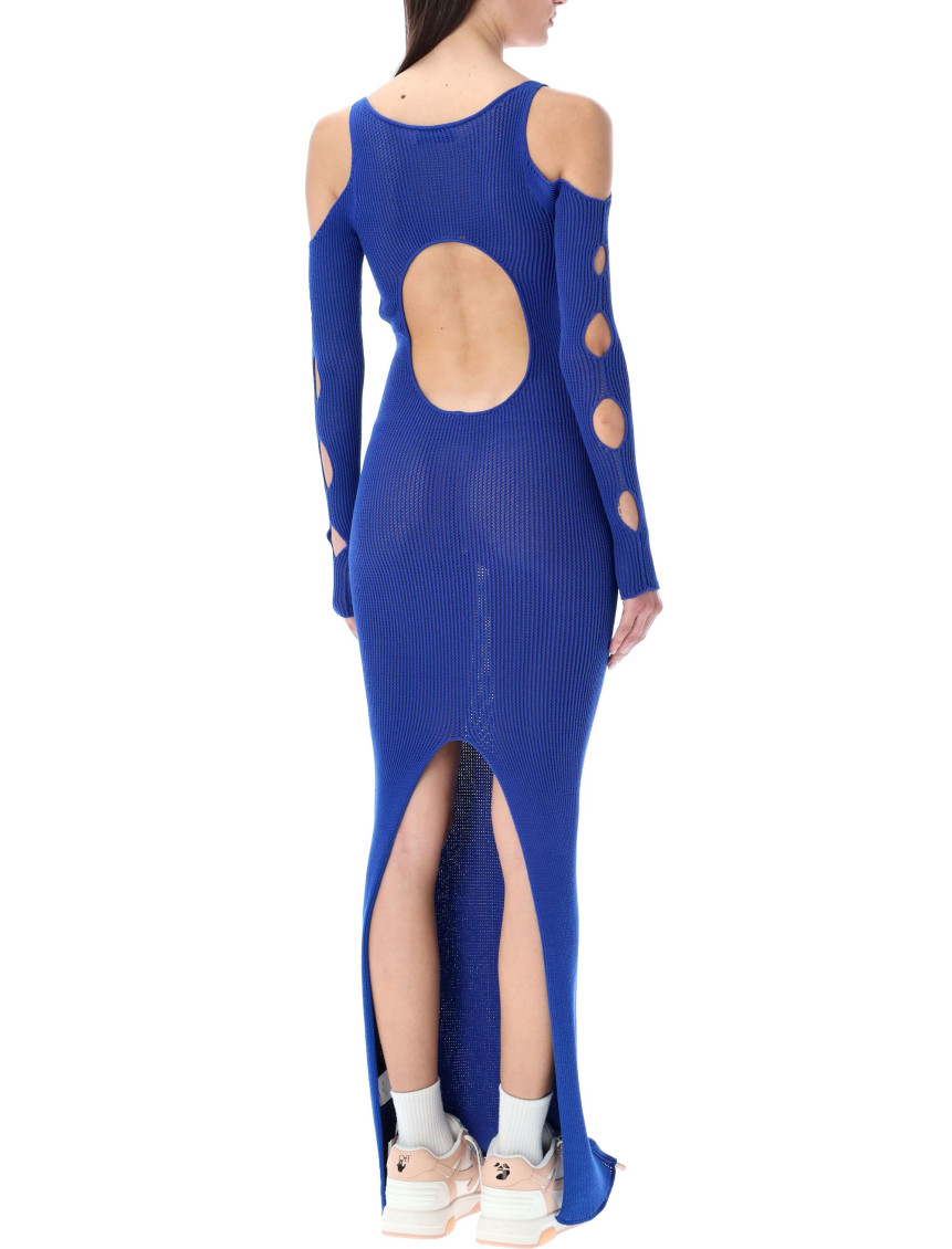 Ribbed cut-out dress - Blue